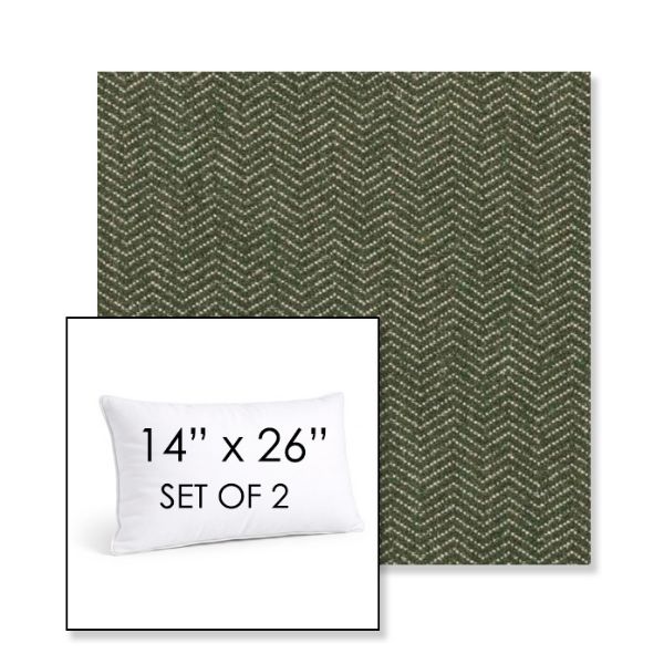 Picture of Odette Fern | Set of 2 | 14" X 26" Sunbrella Outdoor Throw Pillows with Premium Inserts