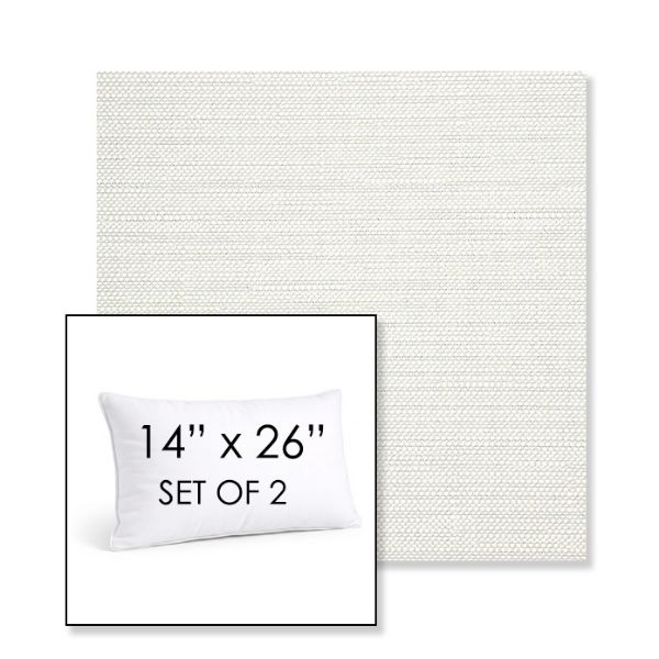 Picture of Piazza Cloud | Set of 2 | 14" X 26" Sunbrella Outdoor Throw Pillows with Premium Inserts