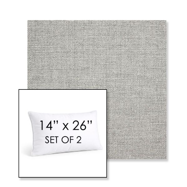 Picture of Piazza Pebble | Set of 2 | 14" X 26" Sunbrella Outdoor Throw Pillows with Premium Inserts
