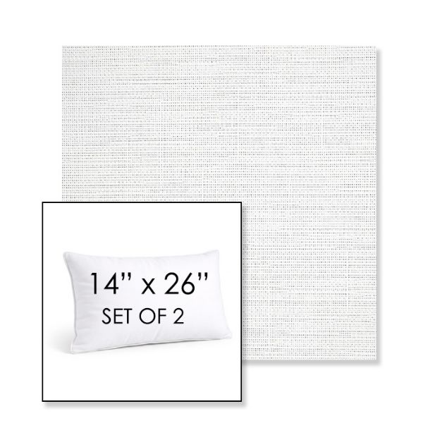 Picture of Piazza White | Set of 2 | 14" X 26" Sunbrella Outdoor Throw Pillows with Premium Inserts