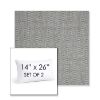 Picture of Pique Ash | Set of 2 | 14" X 26" Sunbrella Outdoor Throw Pillows with Premium Inserts