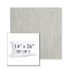 Picture of Pique Gravel | Set of 2 | 14" X 26" Sunbrella Outdoor Throw Pillows with Premium Inserts