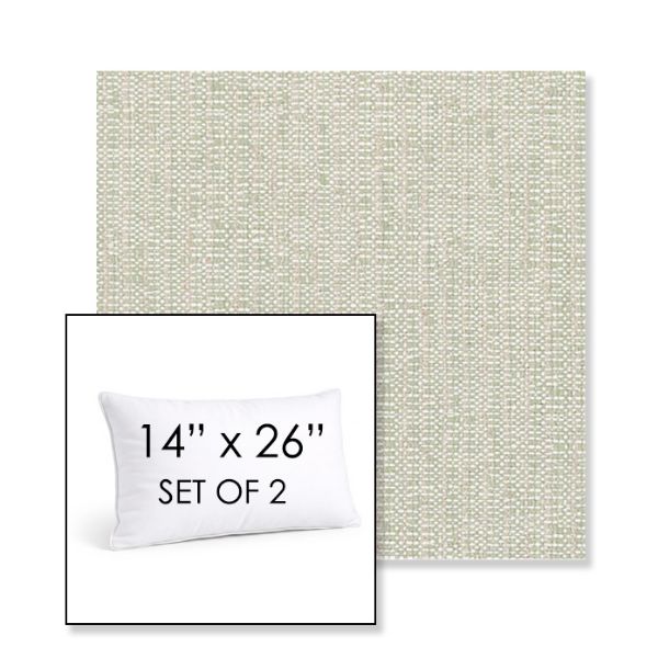 Picture of Poros Sage | Set of 2 | 14" X 26" Sunbrella Outdoor Throw Pillows with Premium Inserts
