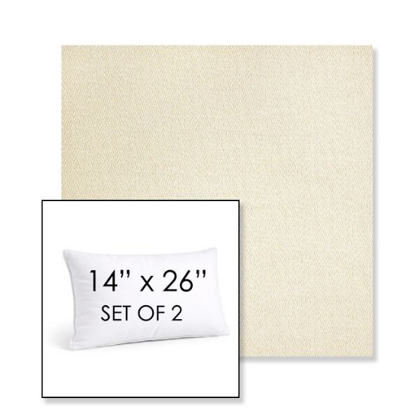 Picture of Posh Salt | Set of 2 | 14" X 26" Sunbrella Outdoor Throw Pillows with Premium Inserts