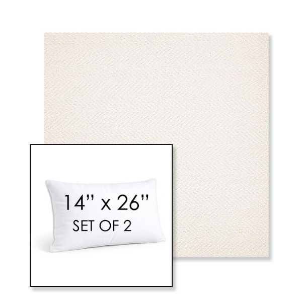 Picture of Posh Snow | Set of 2 | 14" X 26" Sunbrella Outdoor Throw Pillows with Premium Inserts