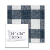 Picture of Preso Indigo | Set of 2 | 14" X 26" Sunbrella Outdoor Throw Pillows with Premium Inserts