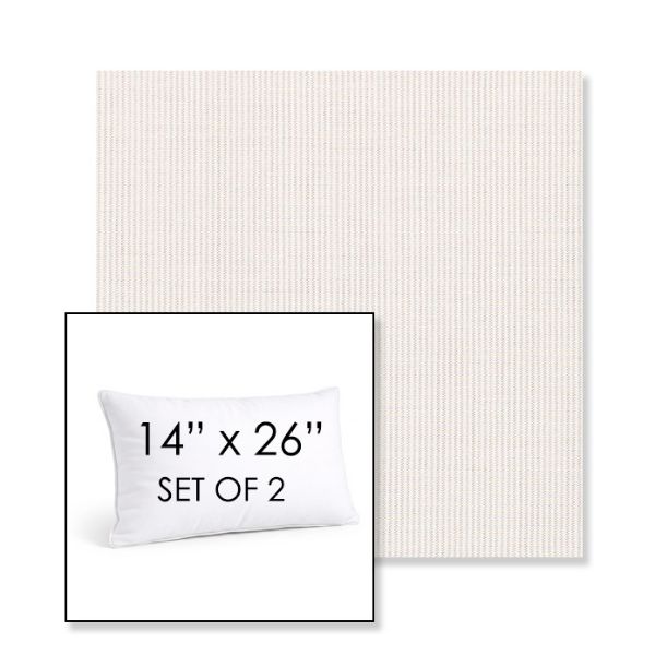 Picture of Replay Linen | Set of 2 | 14" X 26" Sunbrella Outdoor Throw Pillows with Premium Inserts