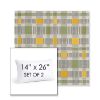 Picture of Rubix Lemon Lime | Set of 2 | 14" X 26" Sunbrella Outdoor Throw Pillows with Premium Inserts