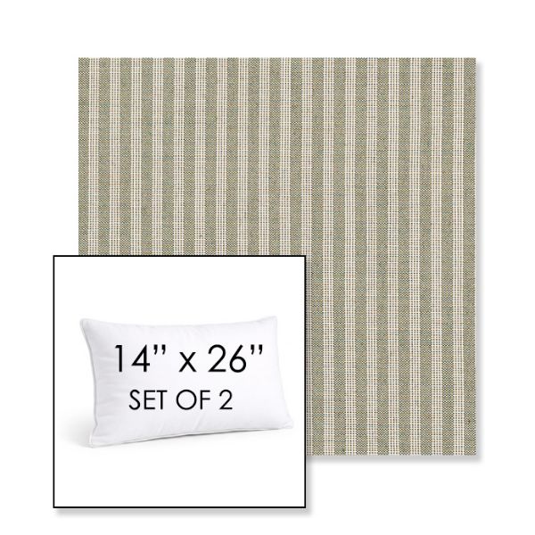 Picture of Tap Moss | Set of 2 | 14" X 26" Sunbrella Outdoor Throw Pillows with Premium Inserts