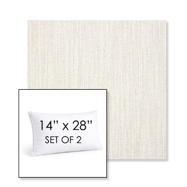 Picture of Adena Canvas | Set of 2 | 14" X 28" Sunbrella Outdoor Throw Pillows with Premium Inserts