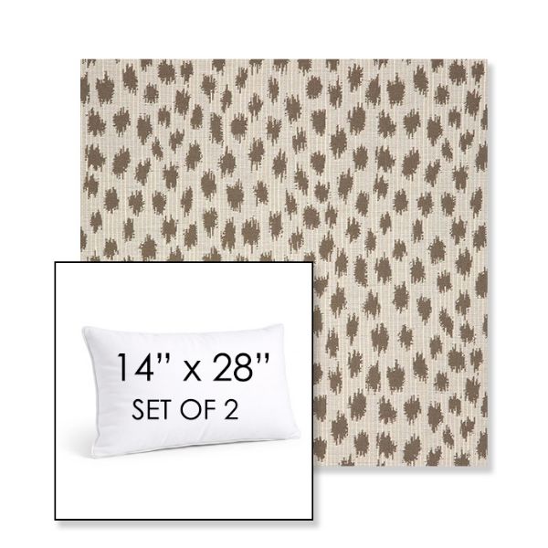 Picture of Agra Pebble | Set of 2 | 14" X 28" Sunbrella Outdoor Throw Pillows with Premium Inserts
