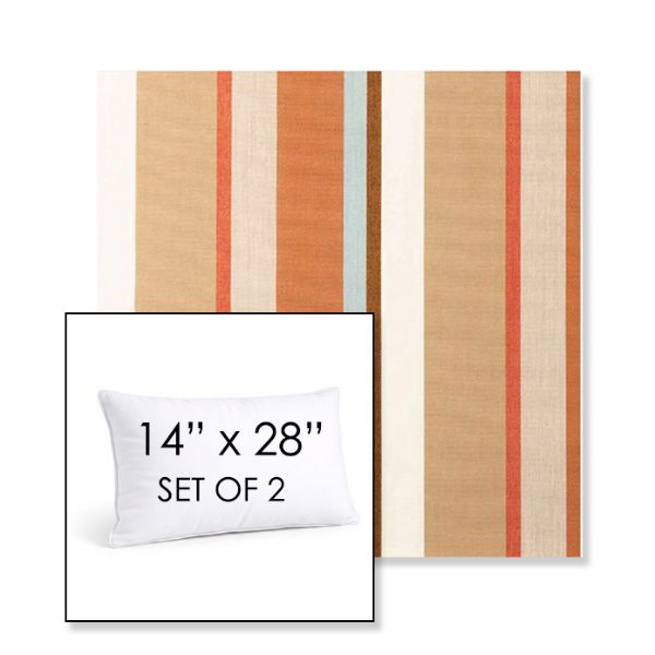 Picture of Beaming Mojave | Set of 2 | 14" X 28" Sunbrella Outdoor Throw Pillows with Premium Inserts