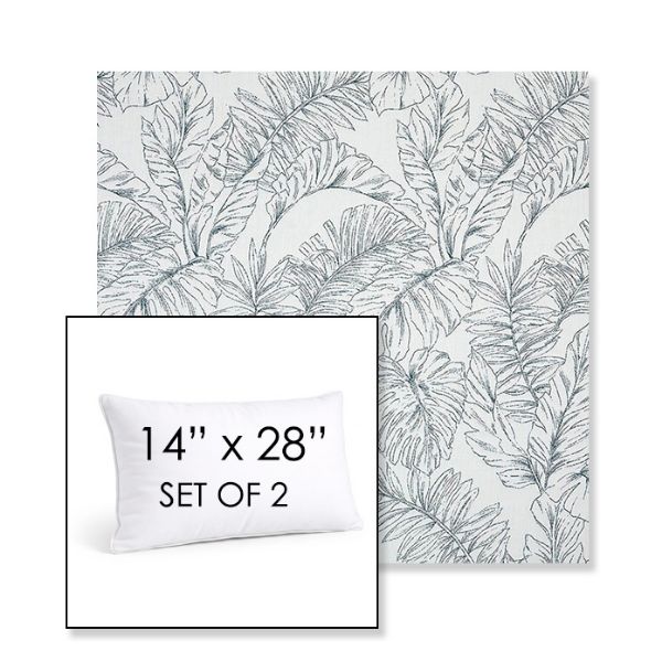 Picture of Calm Laurel | Set of 2 | 14" X 28" Sunbrella Outdoor Throw Pillows with Premium Inserts