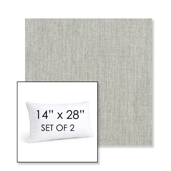 Picture of Canvas Granite | Set of 2 | 14" X 28" Sunbrella Outdoor Throw Pillows with Premium Inserts