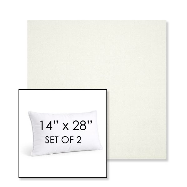 Picture of Canvas White | Set of 2 | 14" X 28" Sunbrella Outdoor Throw Pillows with Premium Inserts