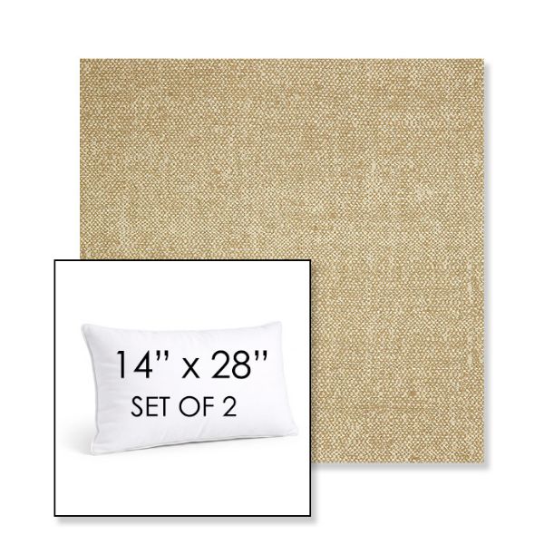 Picture of Chartres Hemp | Set of 2 | 14" X 28" Sunbrella Outdoor Throw Pillows with Premium Inserts