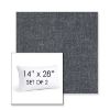 Picture of Dither Slate | Set of 2 | 14" X 28" Sunbrella Outdoor Throw Pillows with Premium Inserts