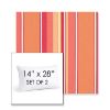 Picture of Dolce Mango | Set of 2 | 14" X 28" Sunbrella Outdoor Throw Pillows with Premium Inserts