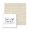 Picture of Escher Alabaster | Set of 2 | 14" X 28" Sunbrella Outdoor Throw Pillows with Premium Inserts