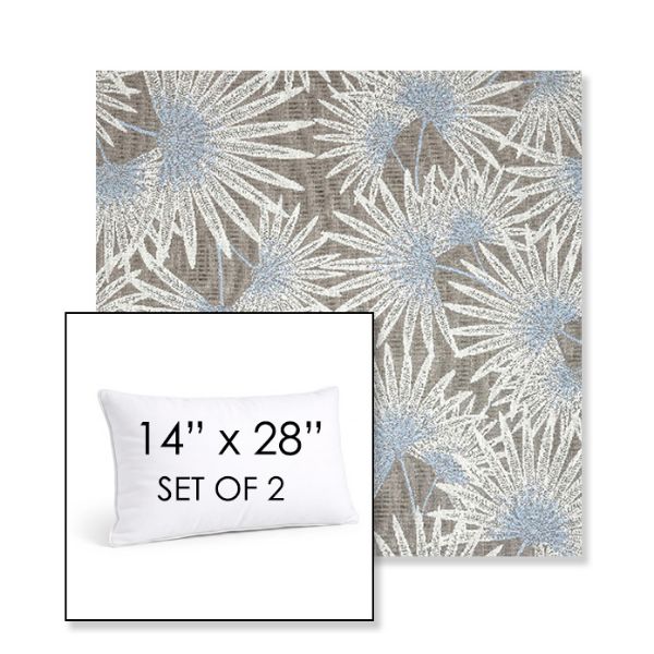 Picture of Etta Vapor | Set of 2 | 14" X 28" Sunbrella Outdoor Throw Pillows with Premium Inserts