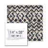 Picture of Inga Midnight | Set of 2 | 14" X 28" Sunbrella Outdoor Throw Pillows with Premium Inserts