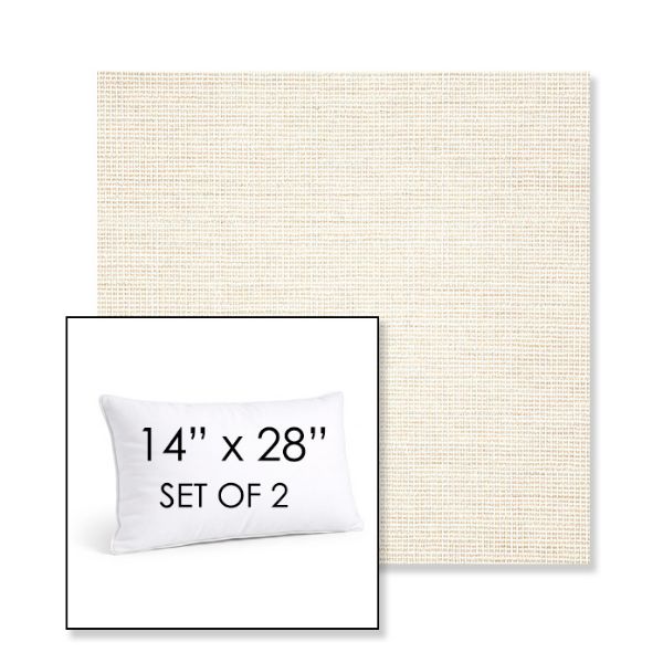 Picture of Kudos Vellum | Set of 2 | 14" X 28" Sunbrella Outdoor Throw Pillows with Premium Inserts