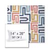 Picture of Labyrinth Fiesta | Set of 2 | 14" X 28" Sunbrella Outdoor Throw Pillows with Premium Inserts