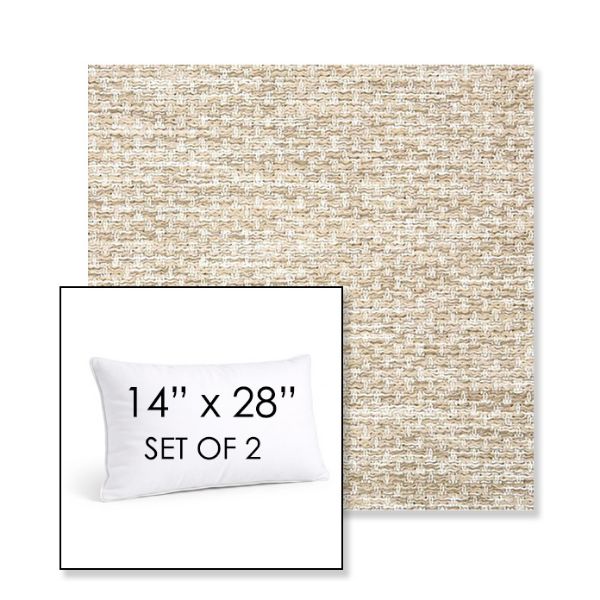 Picture of Litchfield Sand | Set of 2 | 14" X 28" Sunbrella Outdoor Throw Pillows with Premium Inserts