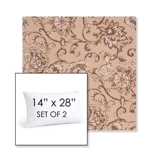 Picture of Martha Floral Dogwood | Set of 2 | 14" X 28" Sunbrella Outdoor Throw Pillows with Premium Inserts
