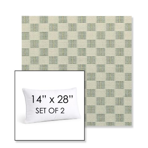 Picture of Mend Juniper | Set of 2 | 14" X 28" Sunbrella Outdoor Throw Pillows with Premium Inserts
