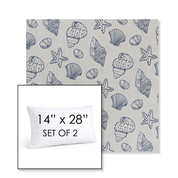 Picture of Nantucket Atlantis | Set of 2 | 14" X 28" Sunbrella Outdoor Throw Pillows with Premium Inserts