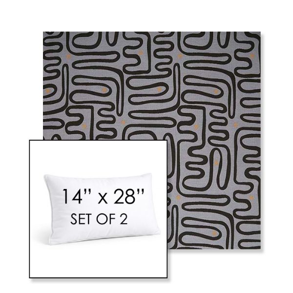 Picture of Nema Moonlight | Set of 2 | 14" X 28" Sunbrella Outdoor Throw Pillows with Premium Inserts