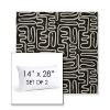 Picture of Nema Newsprint | Set of 2 | 14" X 28" Sunbrella Outdoor Throw Pillows with Premium Inserts