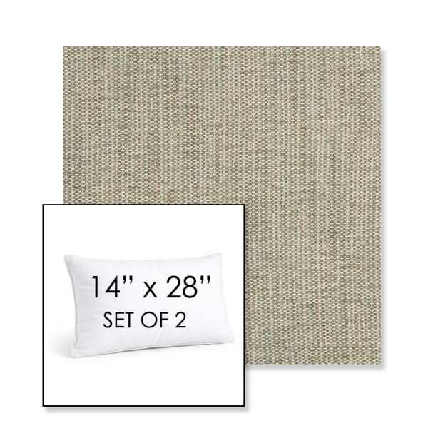 Picture of Nova Moss | Set of 2 | 14" X 28" Sunbrella Outdoor Throw Pillows with Premium Inserts