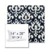 Picture of Patra Indigo | Set of 2 | 14" X 28" Sunbrella Outdoor Throw Pillows with Premium Inserts