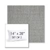 Picture of Pique Ash | Set of 2 | 14" X 28" Sunbrella Outdoor Throw Pillows with Premium Inserts