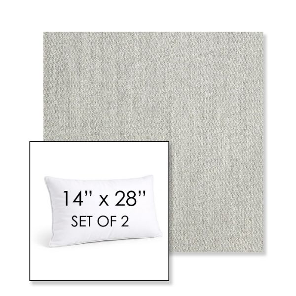 Picture of Pique Gravel | Set of 2 | 14" X 28" Sunbrella Outdoor Throw Pillows with Premium Inserts