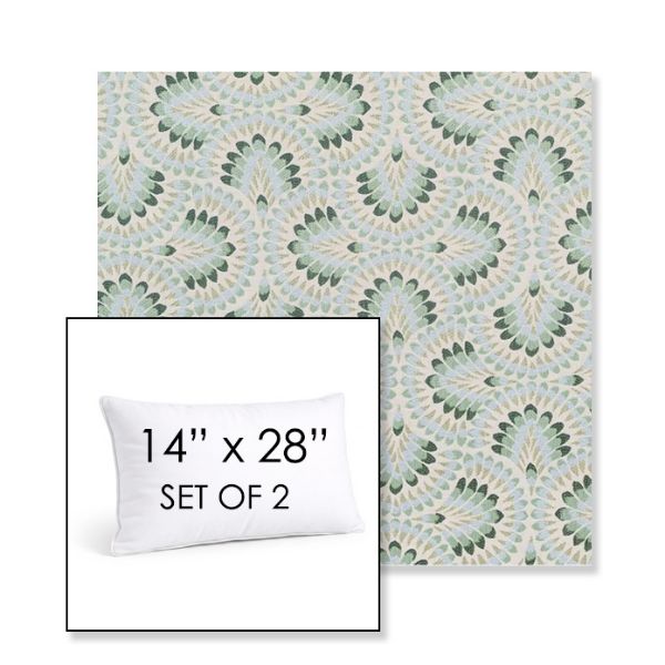 Picture of Plume Spring | Set of 2 | 14" X 28" Sunbrella Outdoor Throw Pillows with Premium Inserts