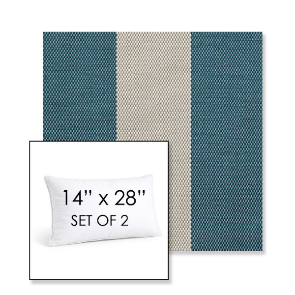 Picture of Rothko Curacao | Set of 2 | 14" X 28" Sunbrella Outdoor Throw Pillows with Premium Inserts
