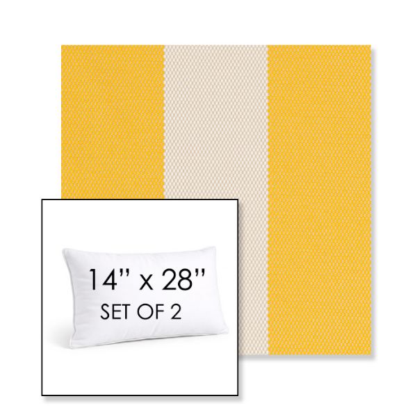 Picture of Rothko Lemonade | Set of 2 | 14" X 28" Sunbrella Outdoor Throw Pillows with Premium Inserts