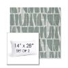 Picture of Scheme Mist | Set of 2 | 14" X 28" Sunbrella Outdoor Throw Pillows with Premium Inserts