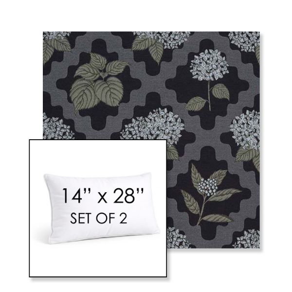 Picture of Trellis Morning Glory | Set of 2 | 14" X 28" Sunbrella Outdoor Throw Pillows with Premium Inserts