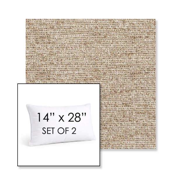 Picture of Tundra Rye | Set of 2 | 14" X 28" Sunbrella Outdoor Throw Pillows with Premium Inserts