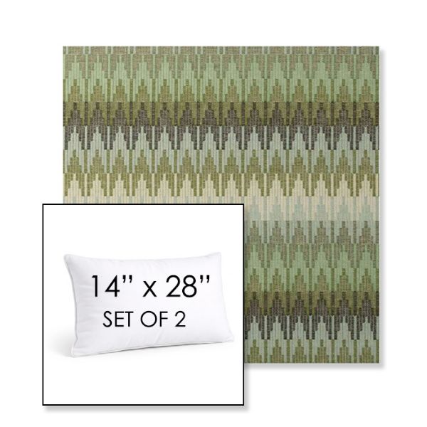 Picture of Valley Herbal | Set of 2 | 14" X 28" Sunbrella Outdoor Throw Pillows with Premium Inserts