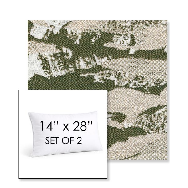 Picture of Yama Tanada | Set of 2 | 14" X 28" Sunbrella Outdoor Throw Pillows with Premium Inserts