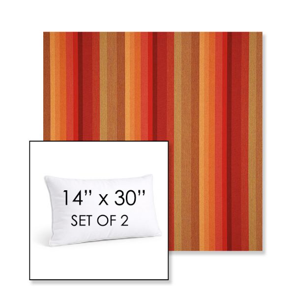 Picture of Astoria Sunset | Set of 2 | 14" X 30" Sunbrella Outdoor Throw Pillows with Premium Inserts
