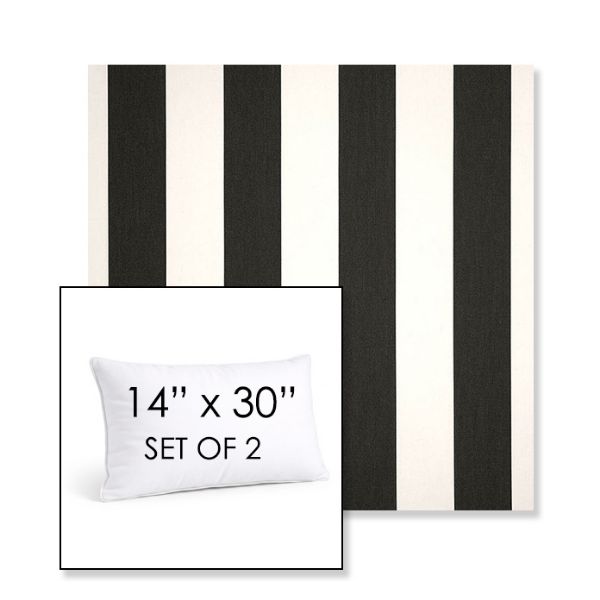 Picture of Cabana Classic | Set of 2 | 14" X 30" Sunbrella Outdoor Throw Pillows with Premium Inserts