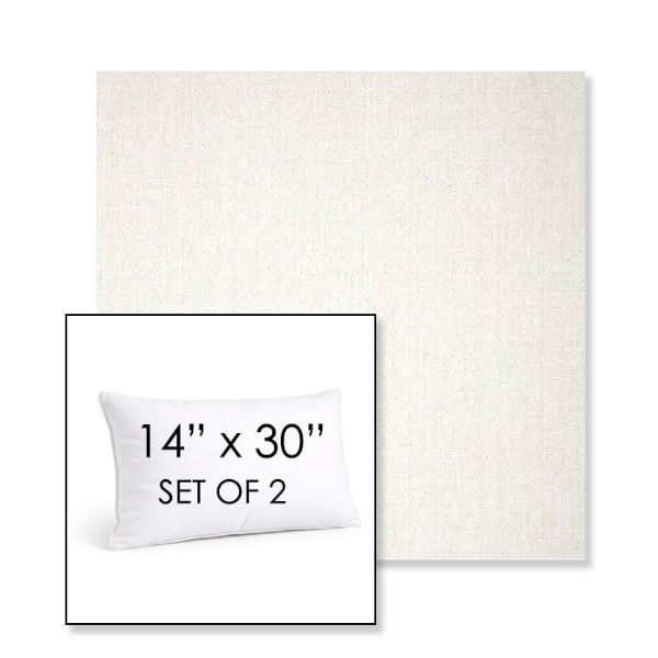Picture of Crush Snow | Set of 2 | 14" X 30" Sunbrella Outdoor Throw Pillows with Premium Inserts
