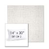 Picture of Dumont Snow | Set of 2 | 14" X 30" Sunbrella Outdoor Throw Pillows with Premium Inserts