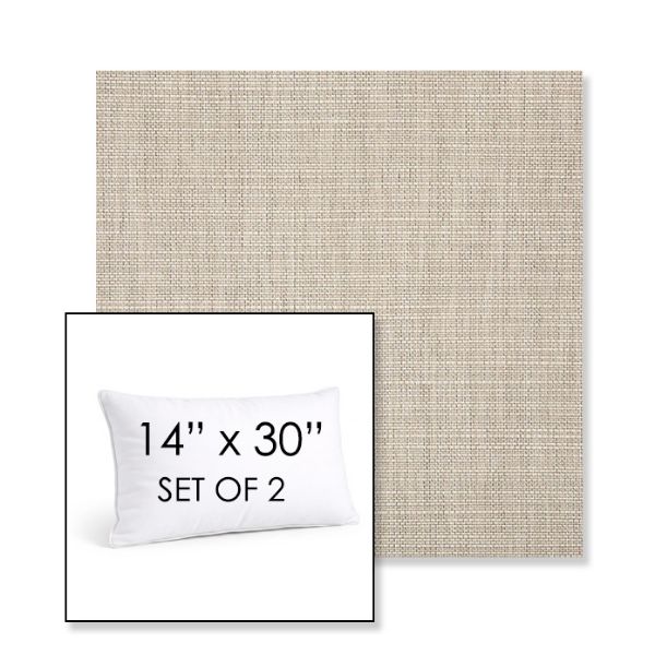 Picture of Echo Ash | Set of 2 | 14" X 30" Sunbrella Outdoor Throw Pillows with Premium Inserts